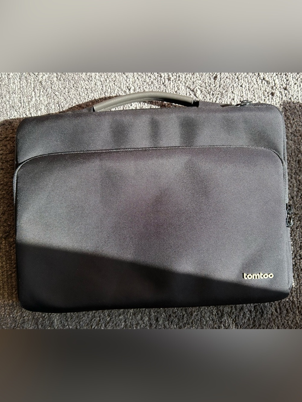 Tomtoc Black Travel Briefcase Bag - Sleek Professional Carry
